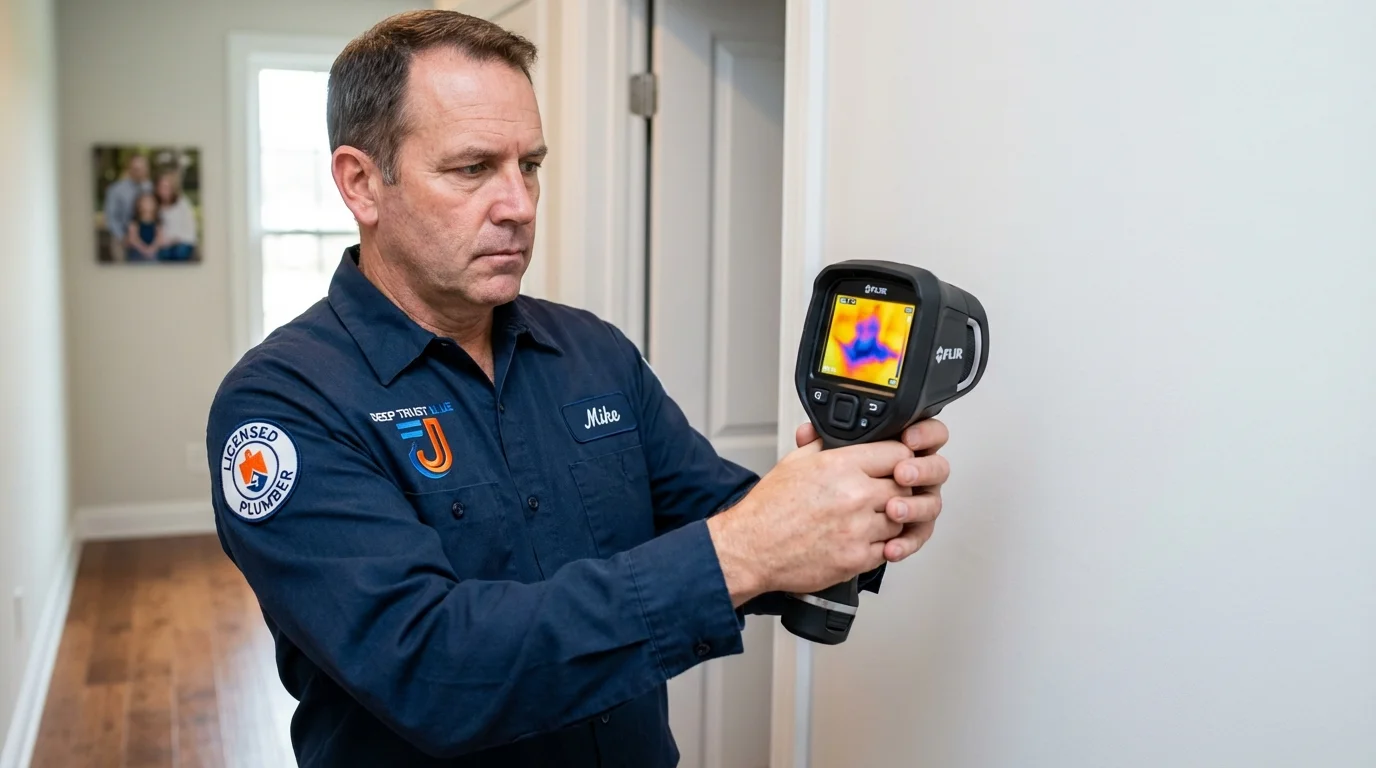 Thermal imaging leak detection by Johns Plumbing LLC in Wilmer